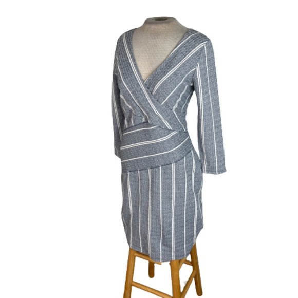 Anthropologie Dresses & Skirts - Maeve Anthropologie Knit Mini Dress Striped Blue White M Medium